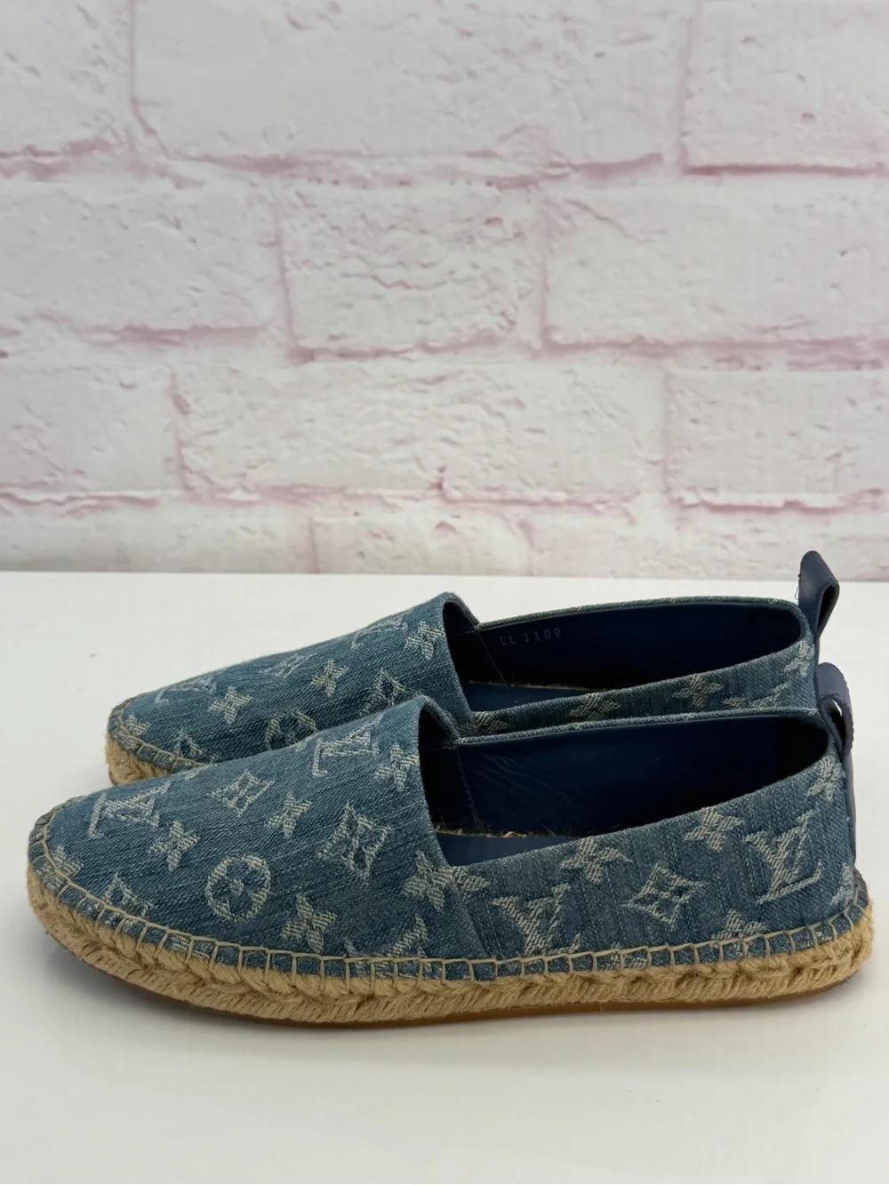 Louis Vuitton Women's Starboard Denim Espadrille Slip-Ons 36.5
